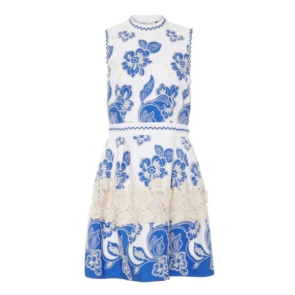 Alexis Farah High Neck Sleeveless Dress in Santorini Embroidery  Size‎ Small - Picture 3 of 13